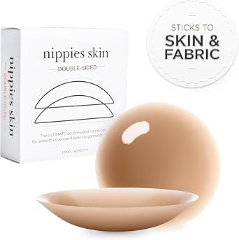Nippies Bridal Nipple Covers for Women - Sticky on 2 Sides - Reusable Pasties for Weddings & Special Occasions, A-C Cups