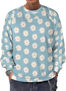 Floral Pattern Adolescent Casual Loose And Comfortable Round Neck Sweater Letter Pullover