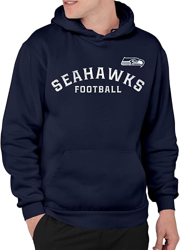 Junk Food NFL - Seattle Seahawks Arched Front Adult Hoodie Navy
