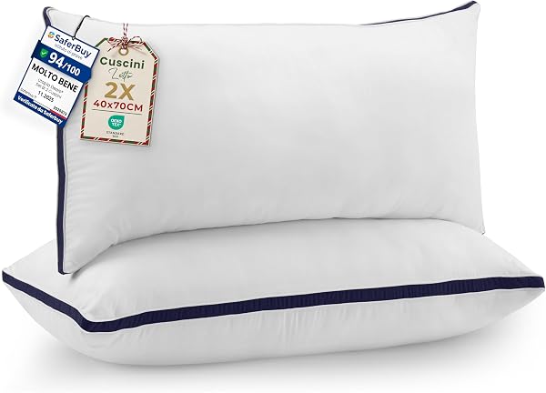Utopia Bedding Cuscini Letto Set di 2 40x70cm