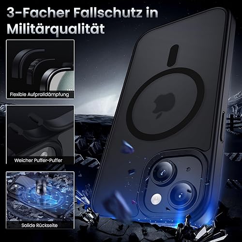 Vista 81 de Uyiton Protector de pantalla de privacidad para iPhone 13/13 Pro/14, vidrio irrompible, antiespía de 28° [cero burbujas], cobertura completa, Negro