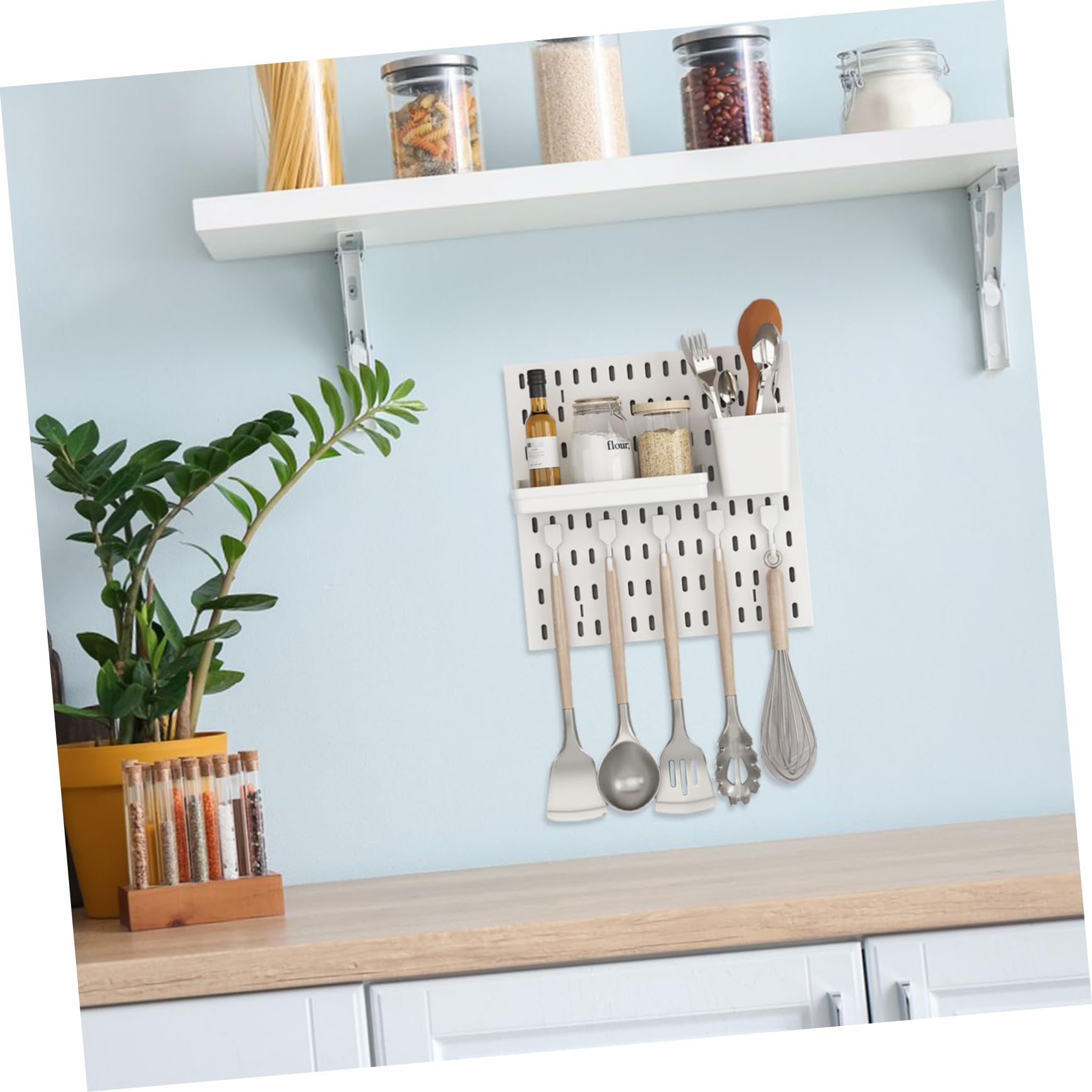 ERINGOGO Space-saving Wall Organizer In-one Pegboard Accessory Set Easy Install Decor