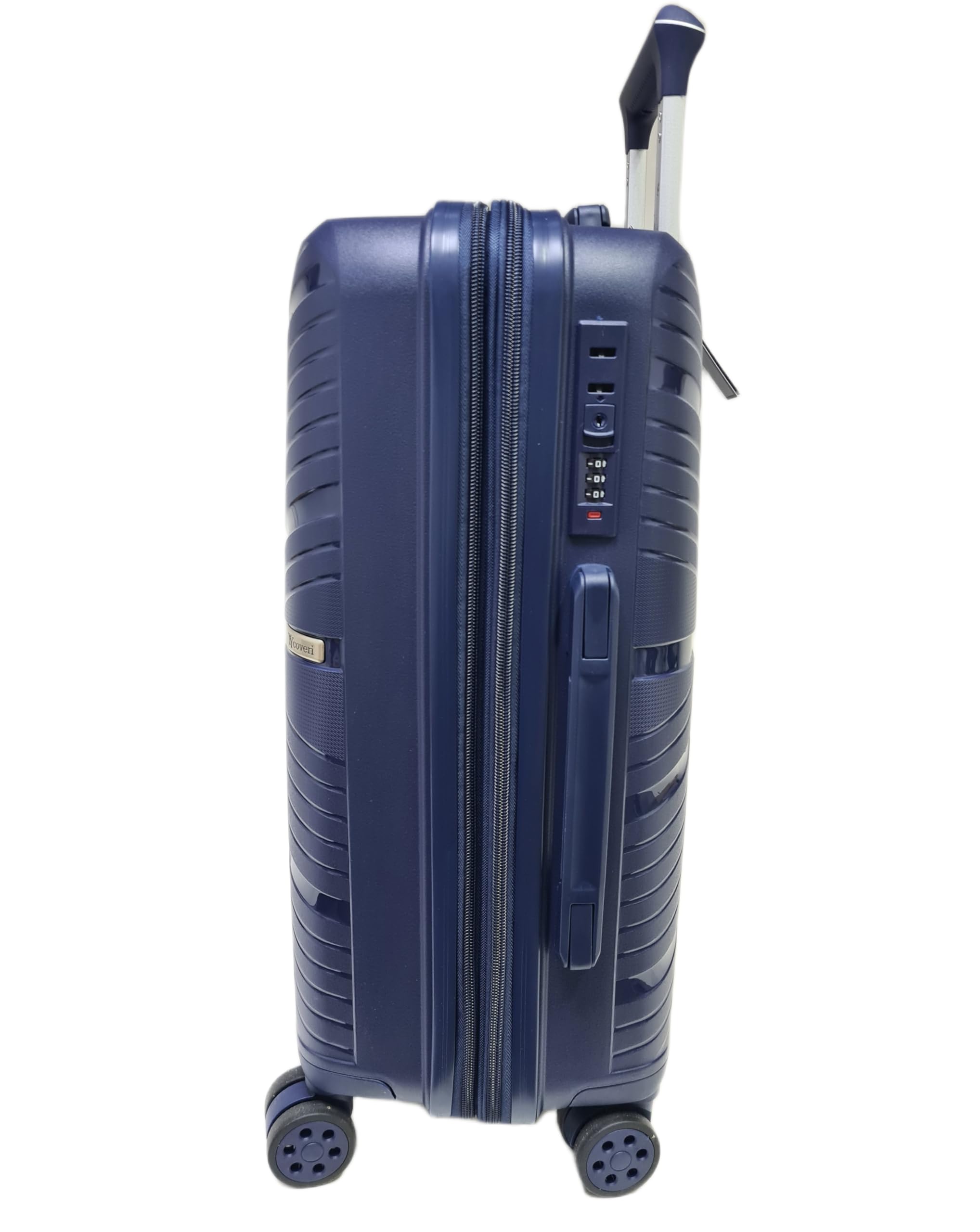 COVERI COLLECTION Trolley Enrico Coveri Bagaglio a Mano 55x39x20 cm 8 Ruote Rigido Espandibile Ryanair EasyJet Blu