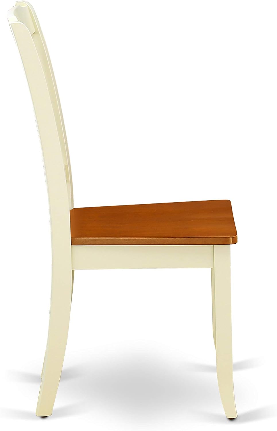 East West Furniture NODA5-BMK-W 5 Piece Dining Room Furniture Set Includes a Rectangle Wooden Table with Butterfly Leaf and 4 Kitchen Dining Chairs, 32x54 Inch, Buttermilk & Cherry