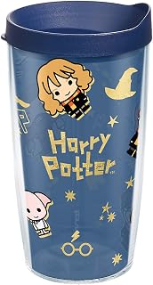 Tervis Harry Potter Charm Icons Made in USA Double Walled Insulated Tumbler Travel Cup Keeps Drinks Cold & Hot, 16oz, Classic