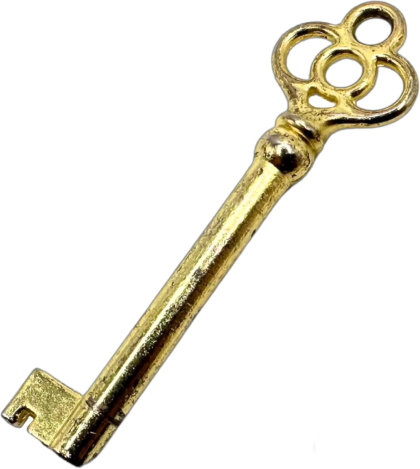 Universal Skeleton Key - Hollow Barrel Key for Cabinets, Doors, Desks, and Antique Furniture (Brass, Set of 1)