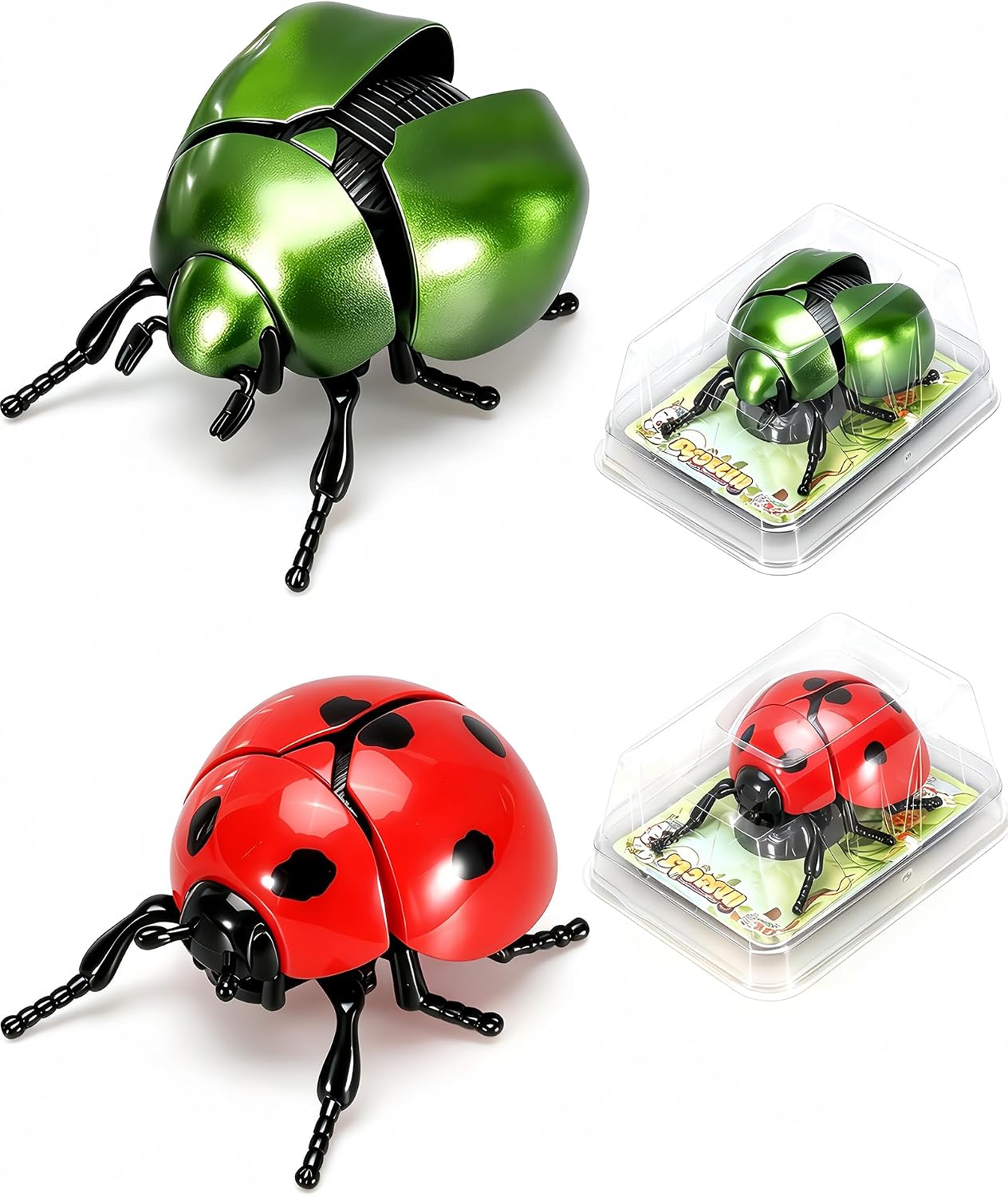2PCS Wind-Up Insect Toys, Realistic Crawling Bug Toys for Kids