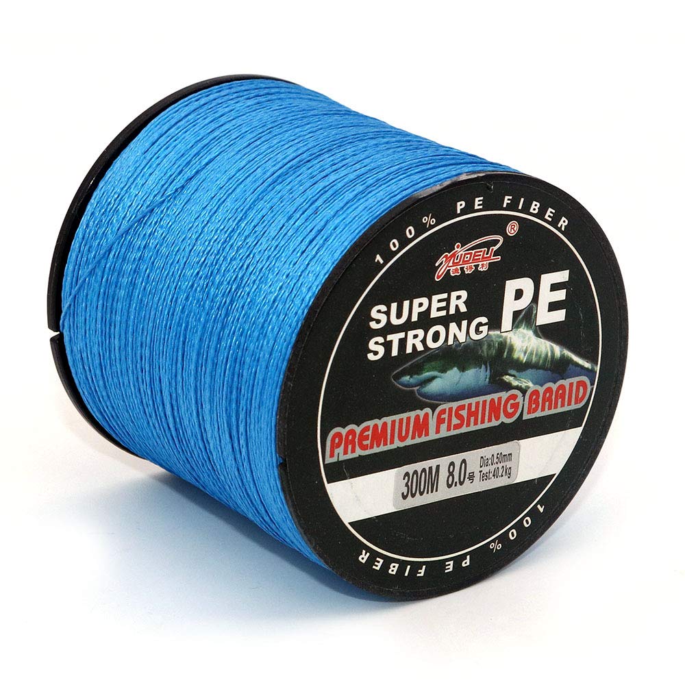 NUZAAS Set Di Due Lenze PE Intrecciate, Totale 600, Blu, 4 Fili