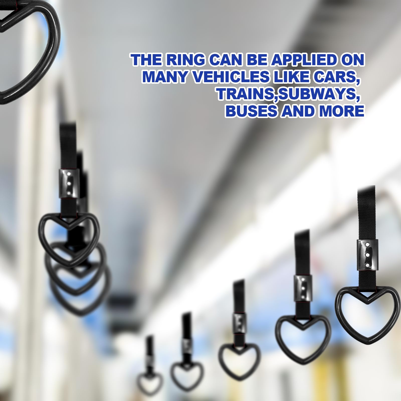 Bus Hand Ring Snapklik.com : 2 Pieces Rear Bumper Warning Decor Rings Heart Shaped ...