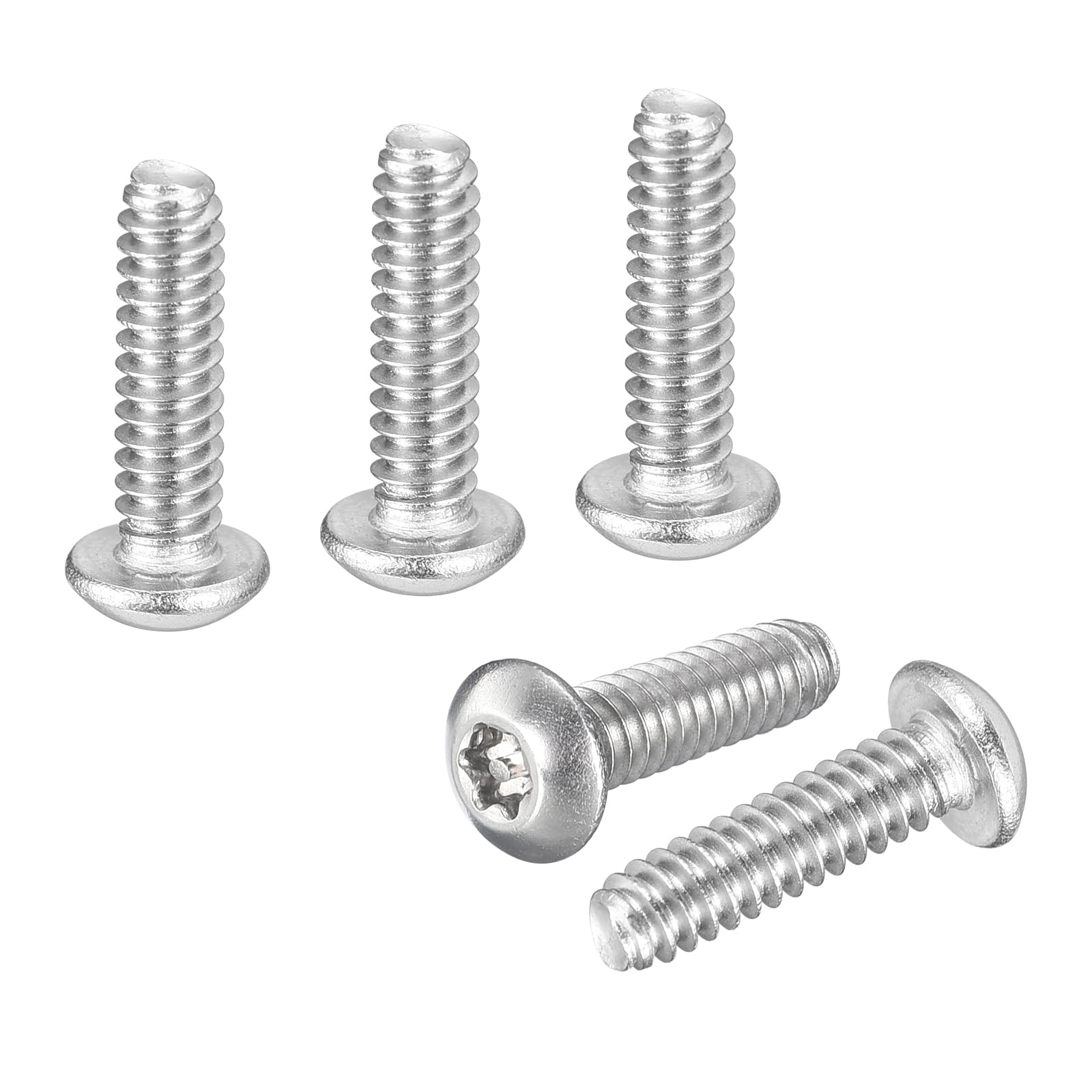 #6x3/8" Pan Head Torx Security Screw - 250Pack - Good for Machinery - 304 Stainless Steel Tamper Proof Torx Security Fasteners - Silver Tone