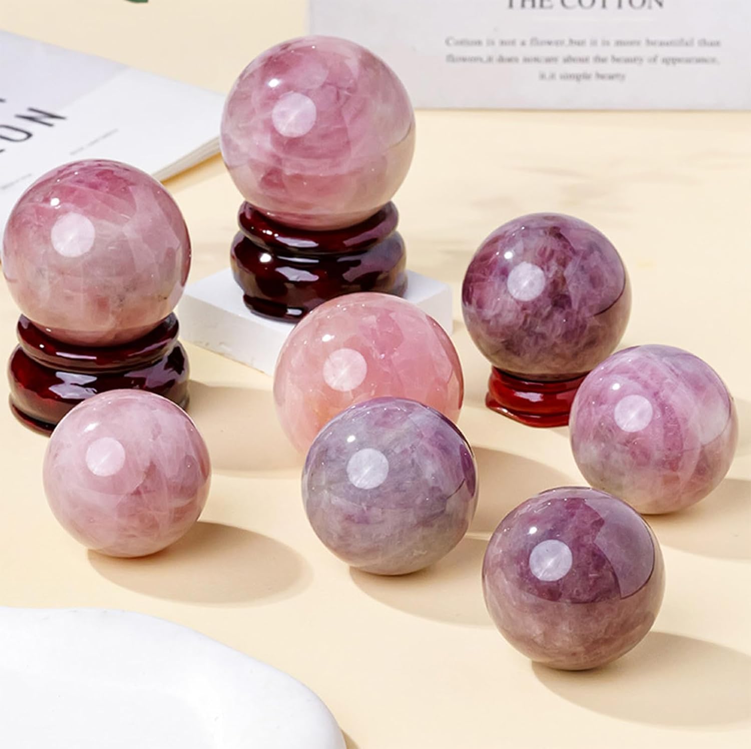 Amethyst Quartz Crystal Ball Magic Crystal Sphere Ornament Fengshui Stone Ball for Divination Home Decor,45~50mm