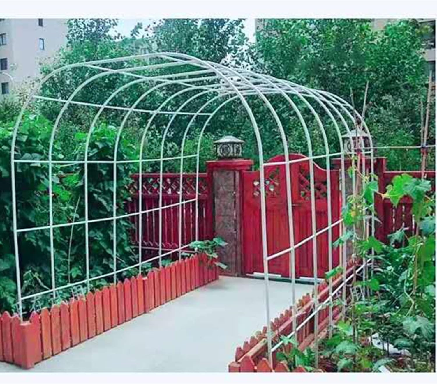 Metal Garden Vines Trellis for Various Climbing Plant,Wedding Arch,Roses Arches Arbors, Backyard Lawn Bridal Ceremony Party Decoration Pergola（Multiple