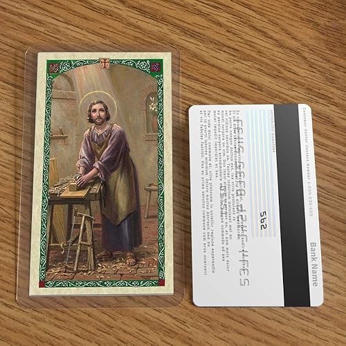 Miniatura 6 de Tarjeta Santa de Oración del Trabajador de San José (HC9-037E) - Laminado