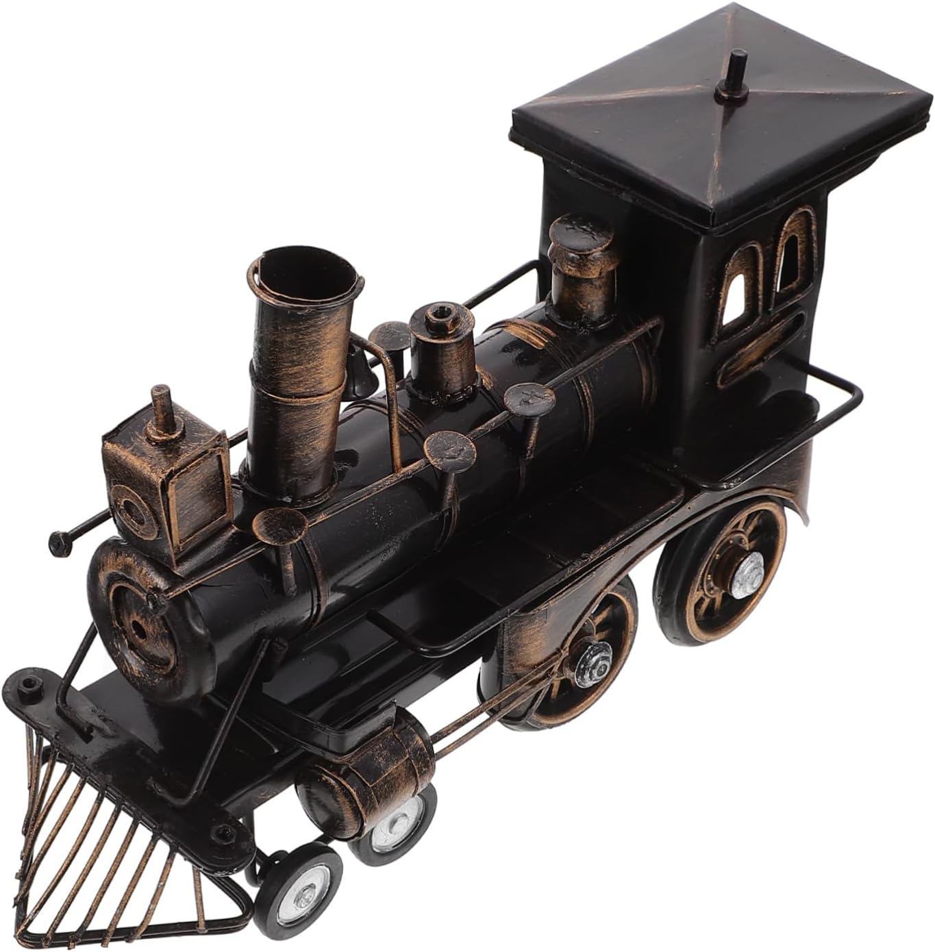 1pc Retro Steam Locomotive Model Handcrafted Train Sculpture for Home Decor Unique Desktop Ornament for Boys Photography Prop Vintage Style Train Collectible