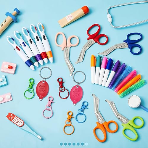 Vista 5 de Jecery Juego de 150 piezas de regalo de agradecimiento a la enfermera, mini resaltador, carrete de insignia, accesorios de insignia, resaltador