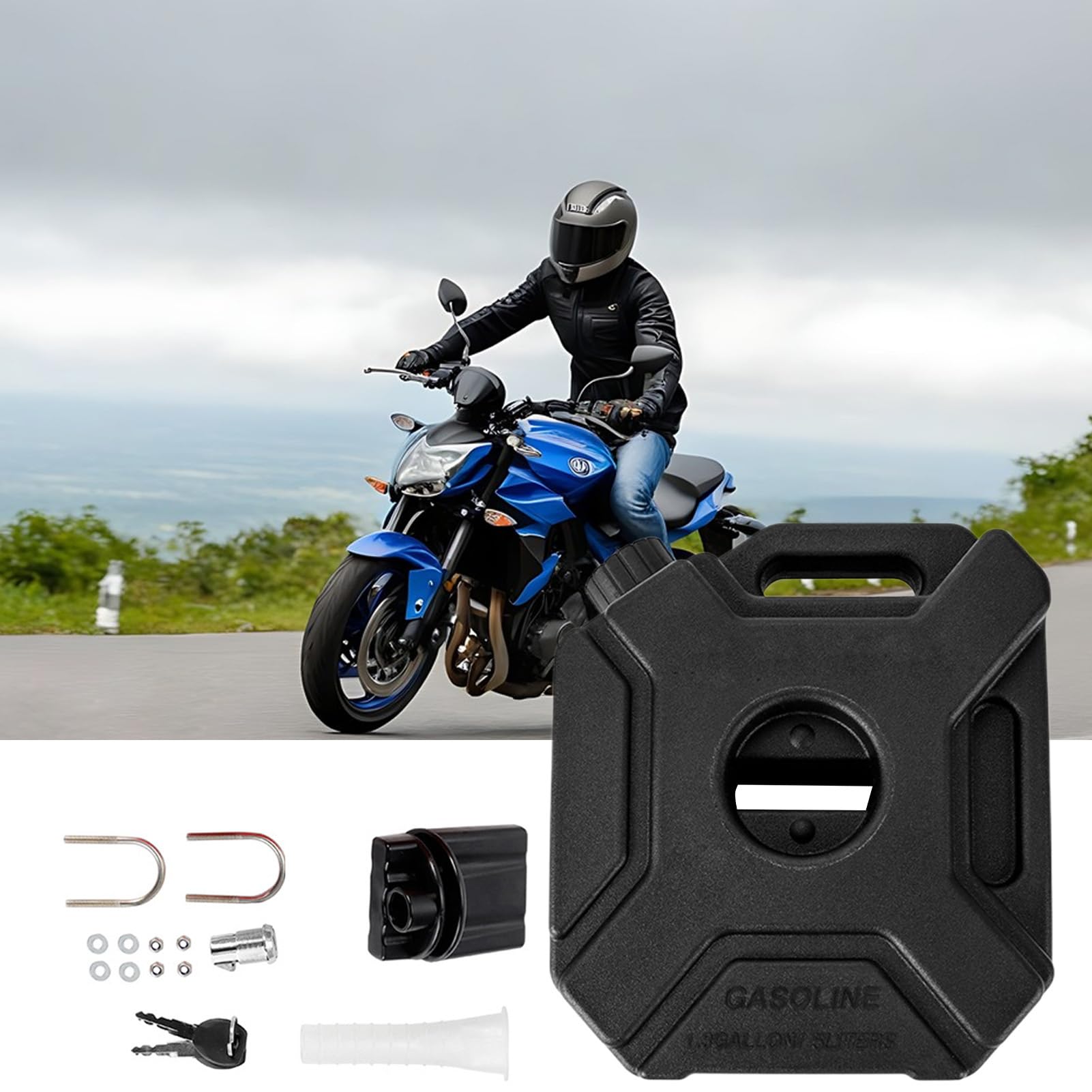 Zbiornik Oleju Motocyklowego 5L Butla Olejowa Do Motocykli | Pojemnik Na Plyny Silnikowe Do Motocykli Terenowych Zewnetrzny Dlugodystansowe Podroze