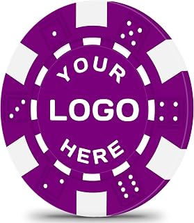 50 fichas de póquer personalizadas, impresión a todo color personalizada con tu logotipo, texto o imagen, dados compuestos de arcilla a rayas de 11.5 gramos para eventos, torneos, promociones y noches