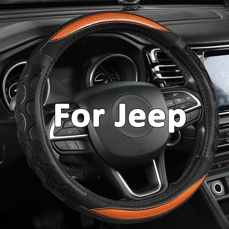 Capa para Volante GIANT PANDA para Jeep, Laranja, SWJ05, 36,8–38,1 cm