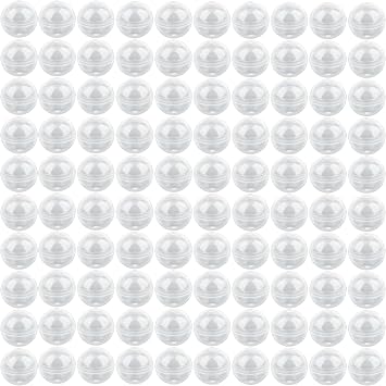 240 Pcs Gumball Vending Machine Capsules 1.1 Inch Clear Round Capsules Empty Plastic Containers Toy Capsules for Birthday Gifts Prizes Party Favors Easter Basket Stuffers
