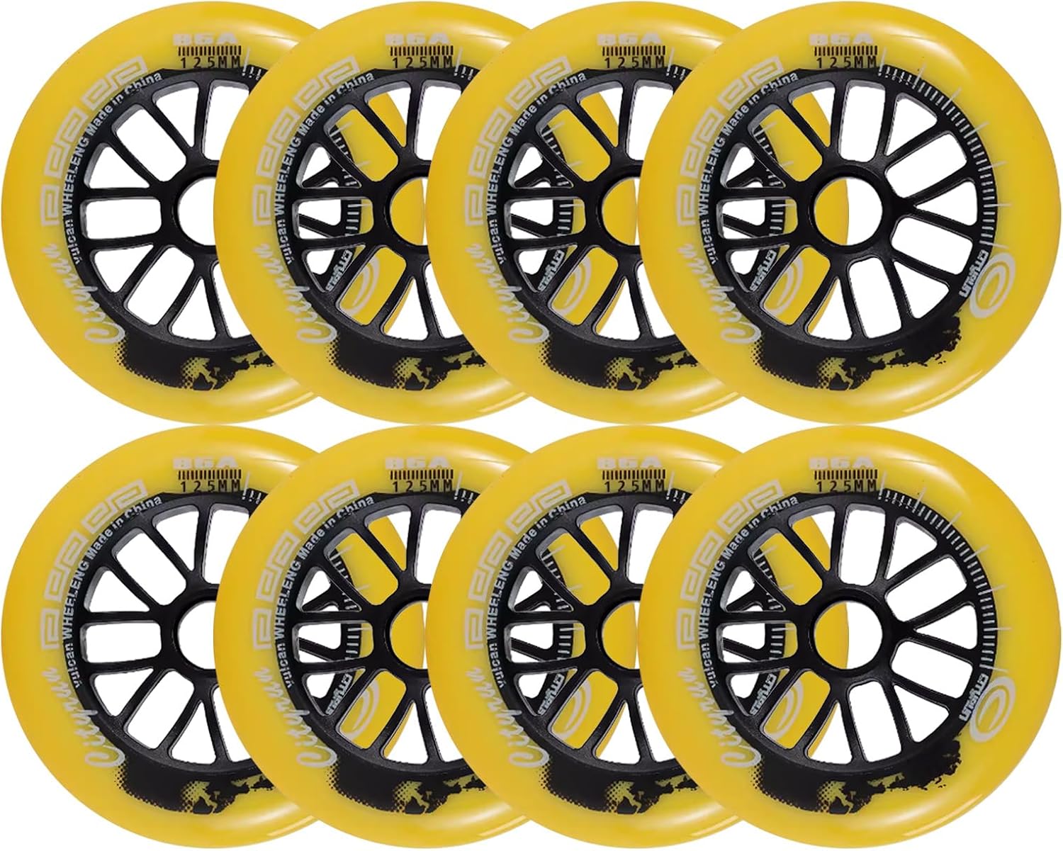 Inline Skate Replacement Wheels Outdoor & Indoor 6/8 Pack 85A Inline Skate Wheels with Bearings Roller Skate Skating Wheels Training Wheels 90mm100mm110mm125mm