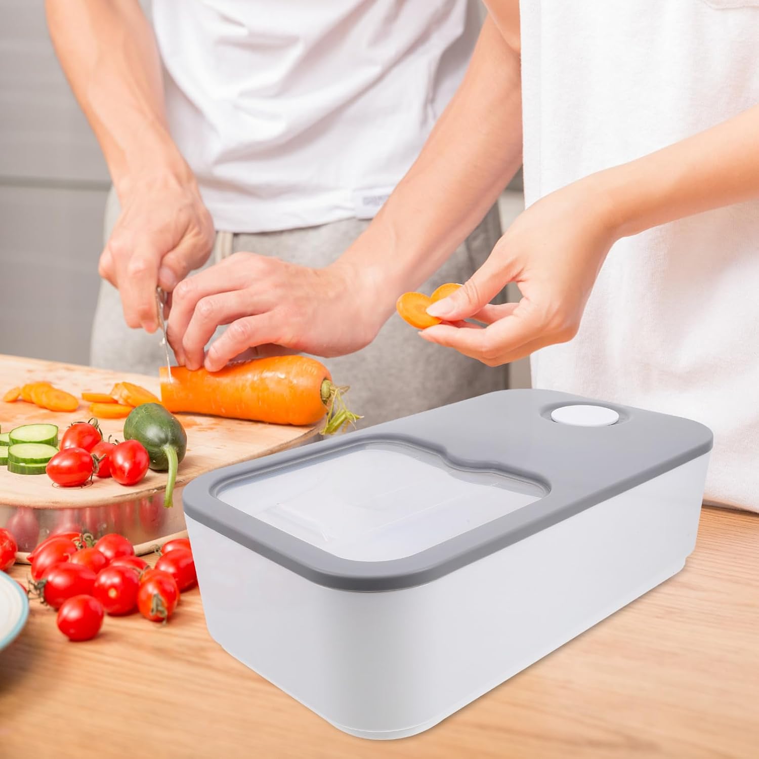 ULTECHNOVO Plastic Airtight Storage Bins Large Rice Storage Container Food Seal Containers