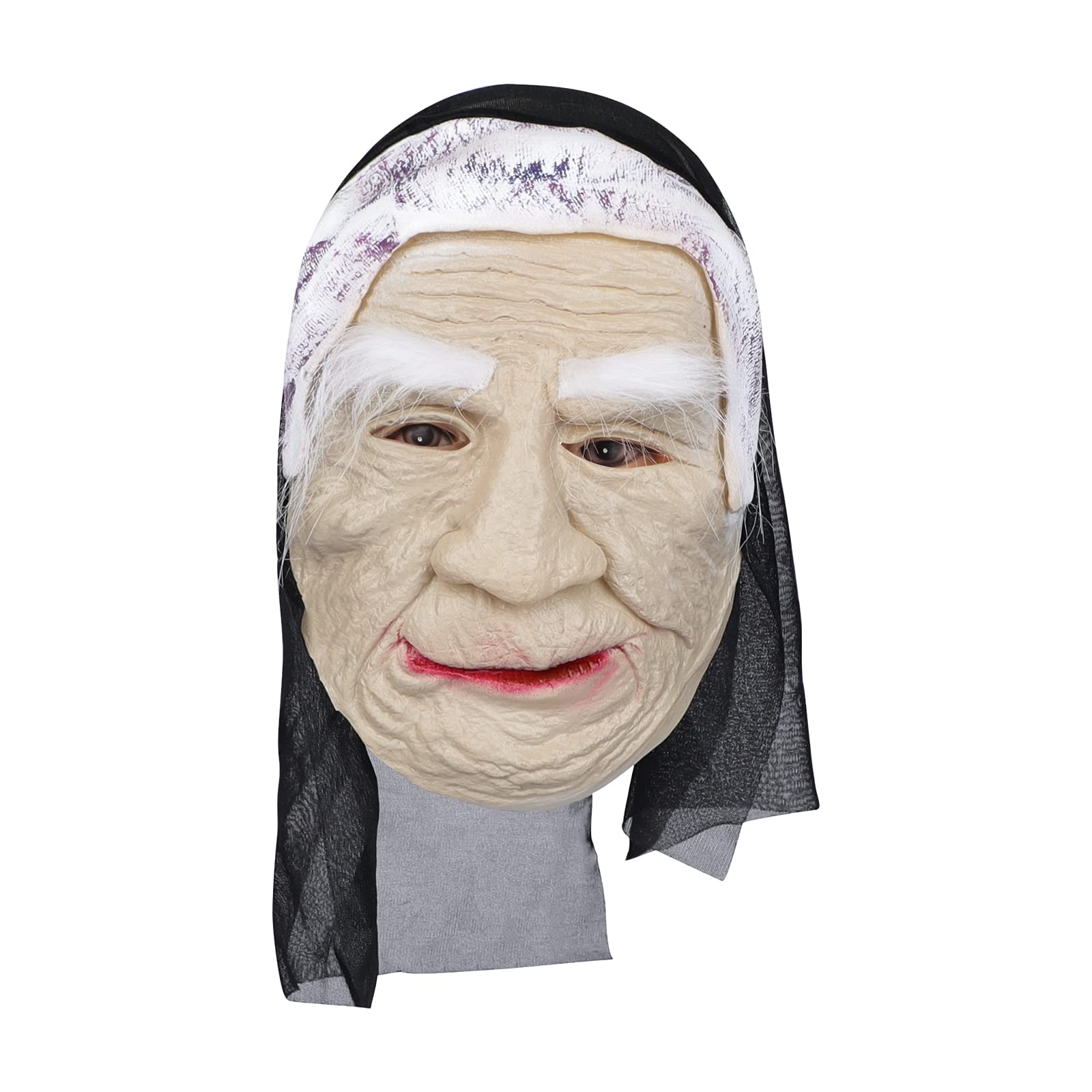 Creepy Old Women Ghost Mask - Realistic Halloween Horror Party Cosplay Mask