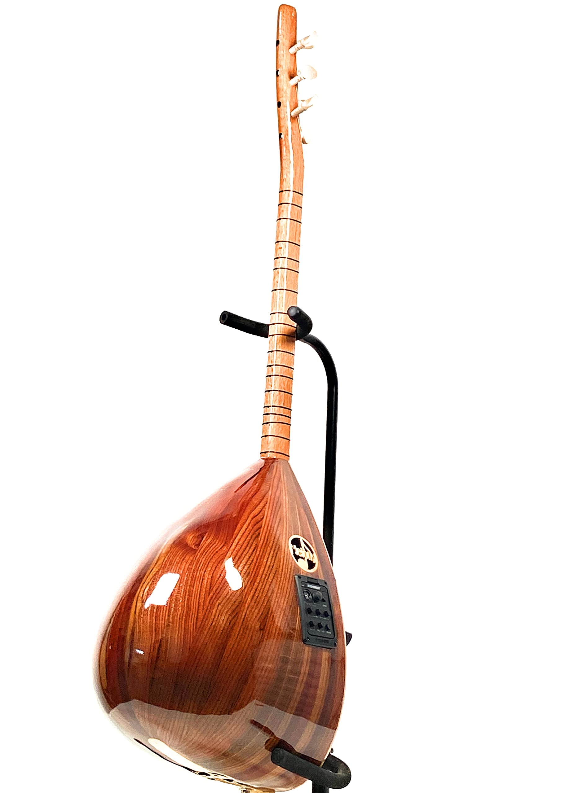 Melody Saz Baglama avec housse et micro - 7 cordes - Bruit - 115 x 20 x 18 cm - Marron - Acier allié - Acajou - 3 kg