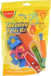 أدوات صلصال من كى رود، 10 قطع، أشكال وعجلة تقطيع، حرفية دقيقة للمشاريع المدرسية والفنية