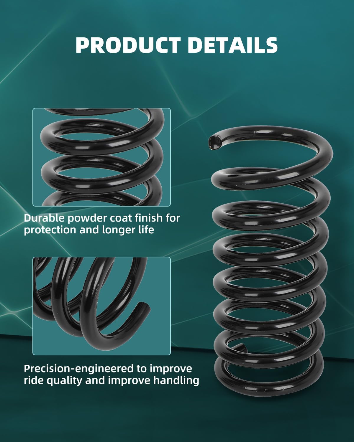 AUTOMUTO 2PCS Rear Suspension Coil Spring Set Compatible with 2008-2017 for Buick Enclave, 2009-2017 for Chevy Traverse, 2007-2016 for GMC Acadia, 2007-2010 for Saturn Outlook - Replace 81609