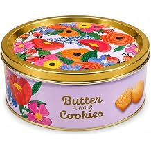 Premium Butter Flavour Cookies Gift Tin 340g   Luxury Decorative Floral Biscuit Tin   Classic Crunchy Assorted Cookies Selection   Elegant Ready-to-Gift Treat for Birthdays, Thank You Gifts, Mother s