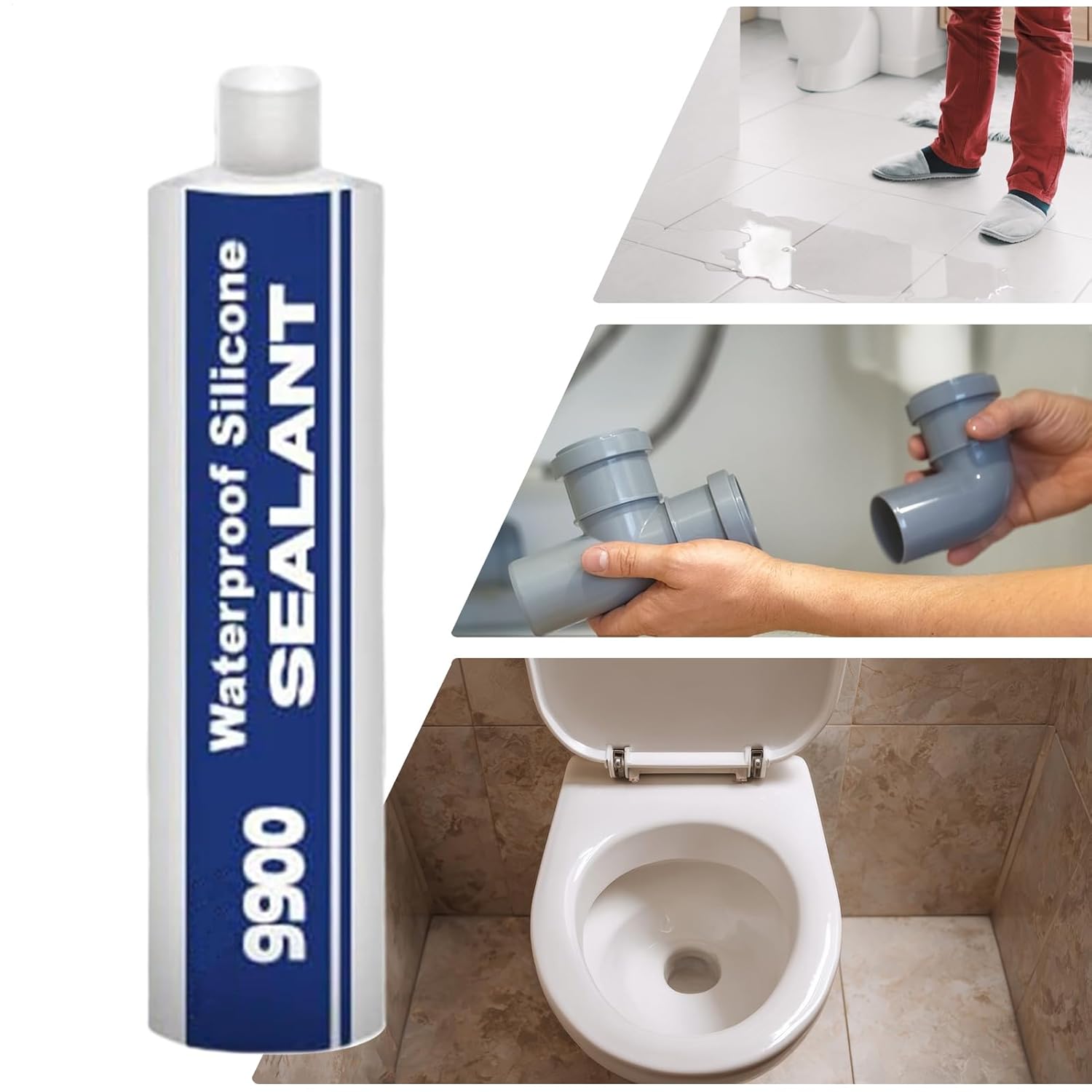 Waterproof Sealer - 9900 Sealant Bonding Adhesive,All Purpose Construction Adhesive - for Marine Window Industry Tile Floor Roof RV Bathroom Concrete Driveway Construction