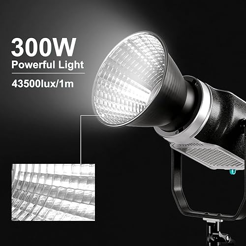 Miniatura 3 de GVM - Estudio de luz LED de 300 W kit de iluminación continua para grabación de películas de YouTube con soporte Bowens foco para fotografía con