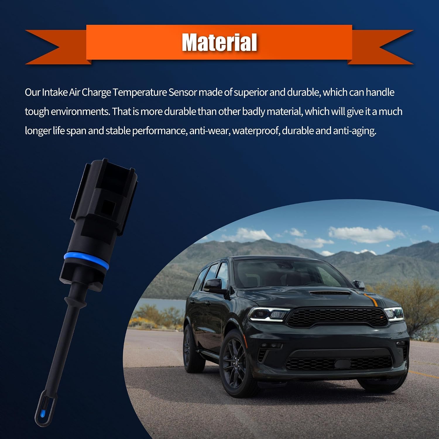 HiSport 5149279AC Air Charge Intake Temperature IAT Sensor Compatible with Chrysler 300 Dodge Challenger Dart Durango Fiat 500X Jeep Cherokee Compass Ram 1500 1500 Classic 2500 3500 ProMaster City