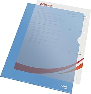 Esselte 54837 - Carpetas de plástico (A4, 100 unidades), color azul