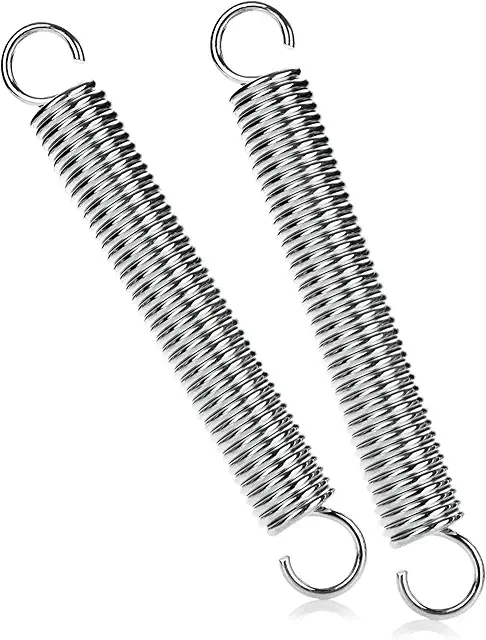 COM-FOUR® 2X Spannfeder mit Doppelhaken - Zugfedern mit Haken für Zelt, Markise, Wohnwagen