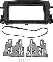 2Din Car Radio Stereo Fascia e, ABS CD Panel Trim, Mounting Kit for Inlation with Ss and Brackets, Stylish Upgrade for Car in