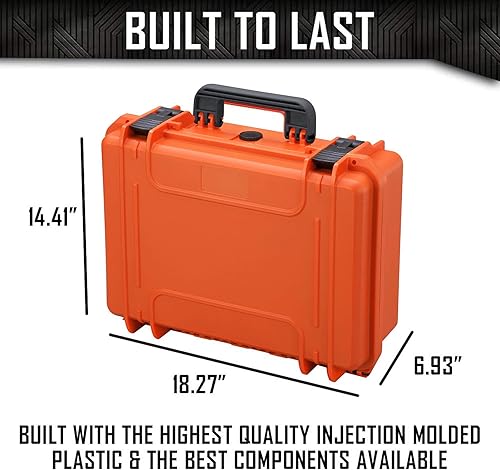 Vista 48 de Estuche para pistola Doro para 5 pistolas 18 con inserto de espuma MyCaseBuilder personalizado, impermeable, resistente, armas de fuego tácticas