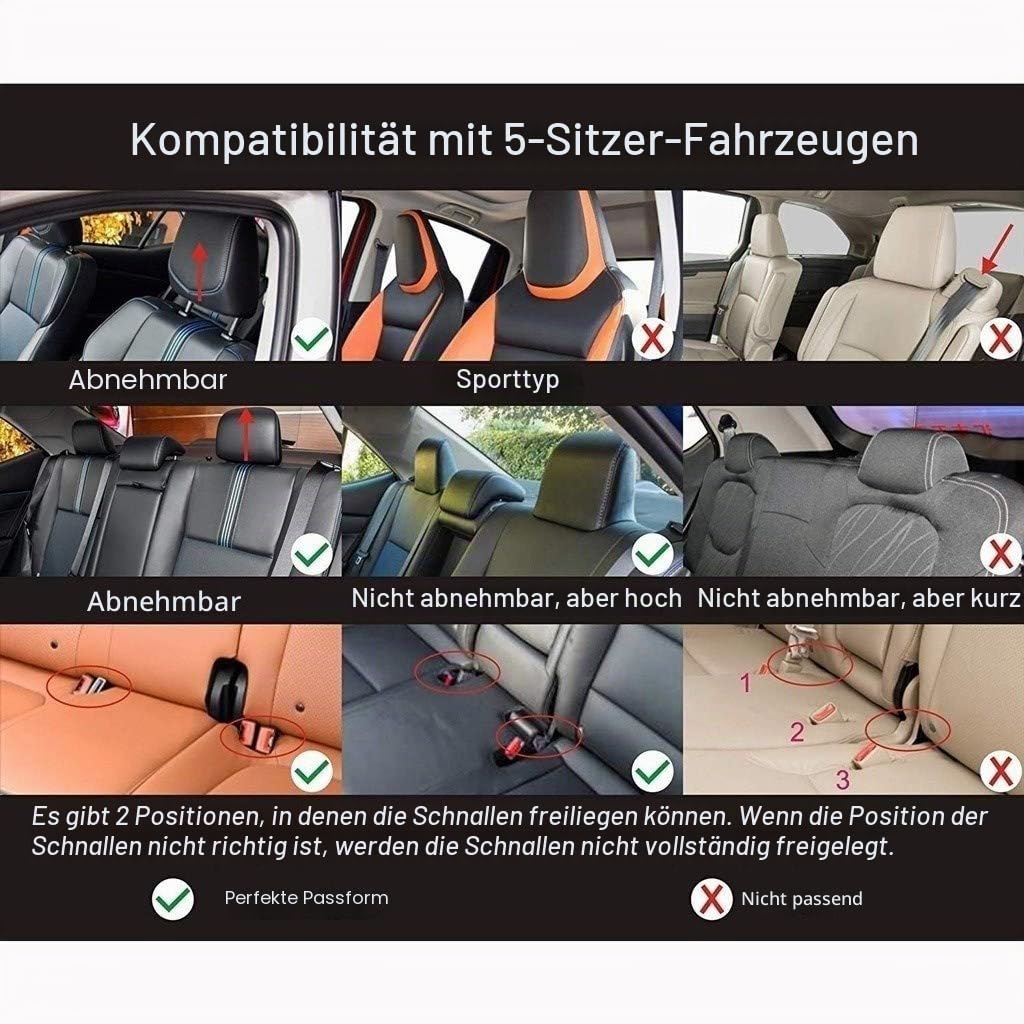 Autositzbezüge Set Leder,Autositzschoner Set Universal,Schonbezüge Auto Komplettset 5-Sitze,Sitzbezüge Auto-Beige (beige)