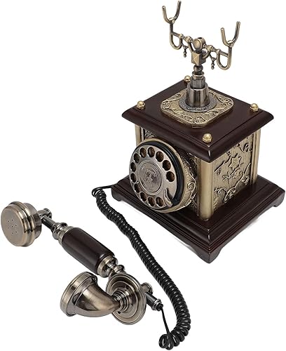 Miniatura 6 de Teléfono fijo antiguo elegante decorativo retro con cable para el pasillo casero del hotel
