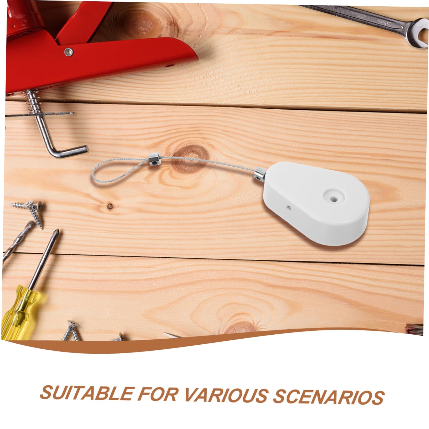 WOONEKY 1set Retractable Theft Cable Holder Wire Tether Case for Office Spaces