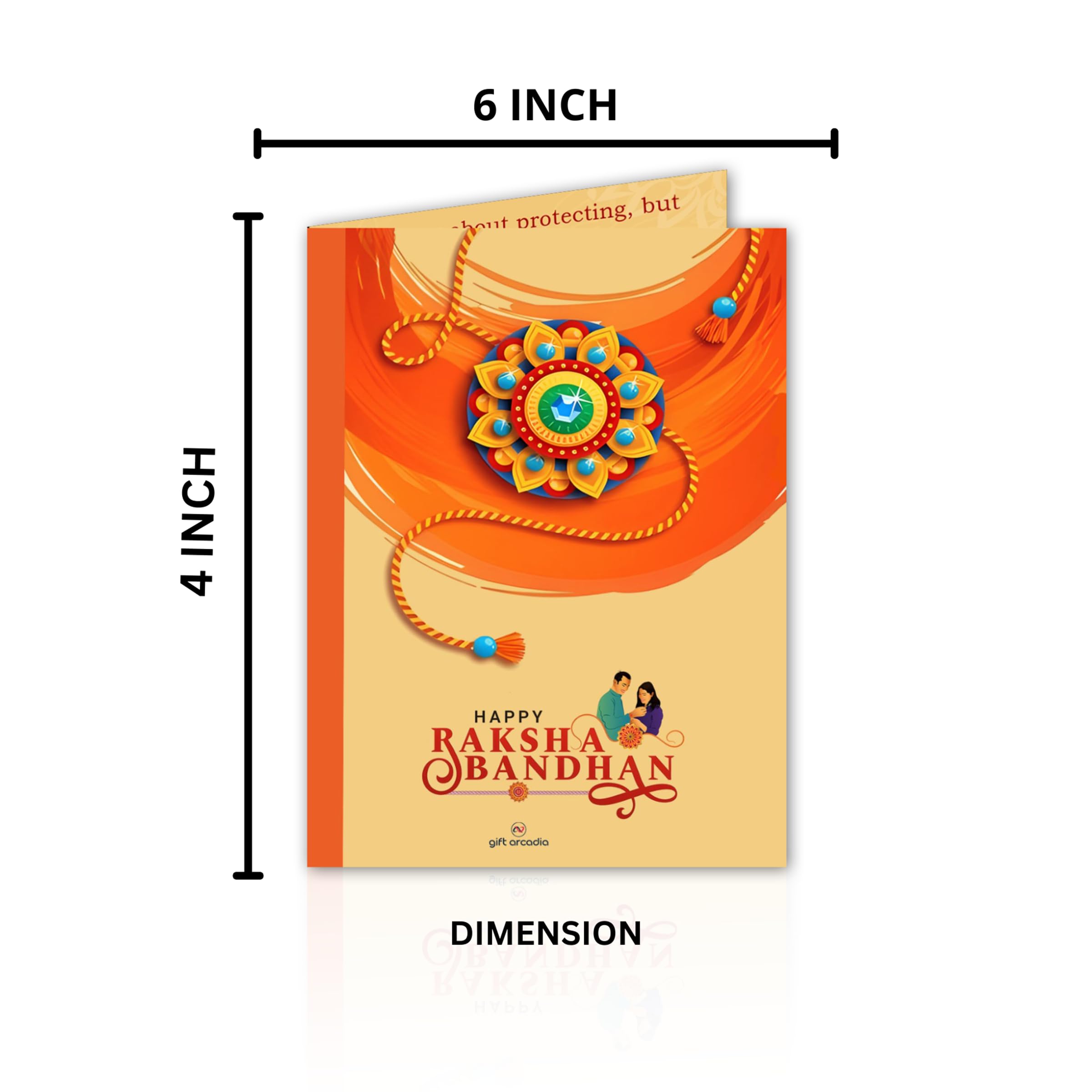 Arcadia Rakhi for Brother with Printed Ceramic Mug Combo |Pack of 5 (Greeting Card, Roli Chawal, Rakhi, Printed Mug and Fridge Magnet) | Best Gift for Brother, Kids Mug (BR-1) 2