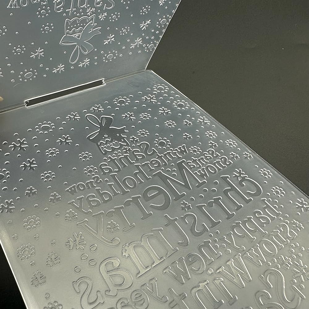 3D Plastic Embossing Folder Template Merry Christmas Snowflakes Texture 5x7 Inch for Card Making DIY Scrapbooking Paper Crafting Handmade Crafts Scrapbooking Arts Supplies Scrapbook Decor