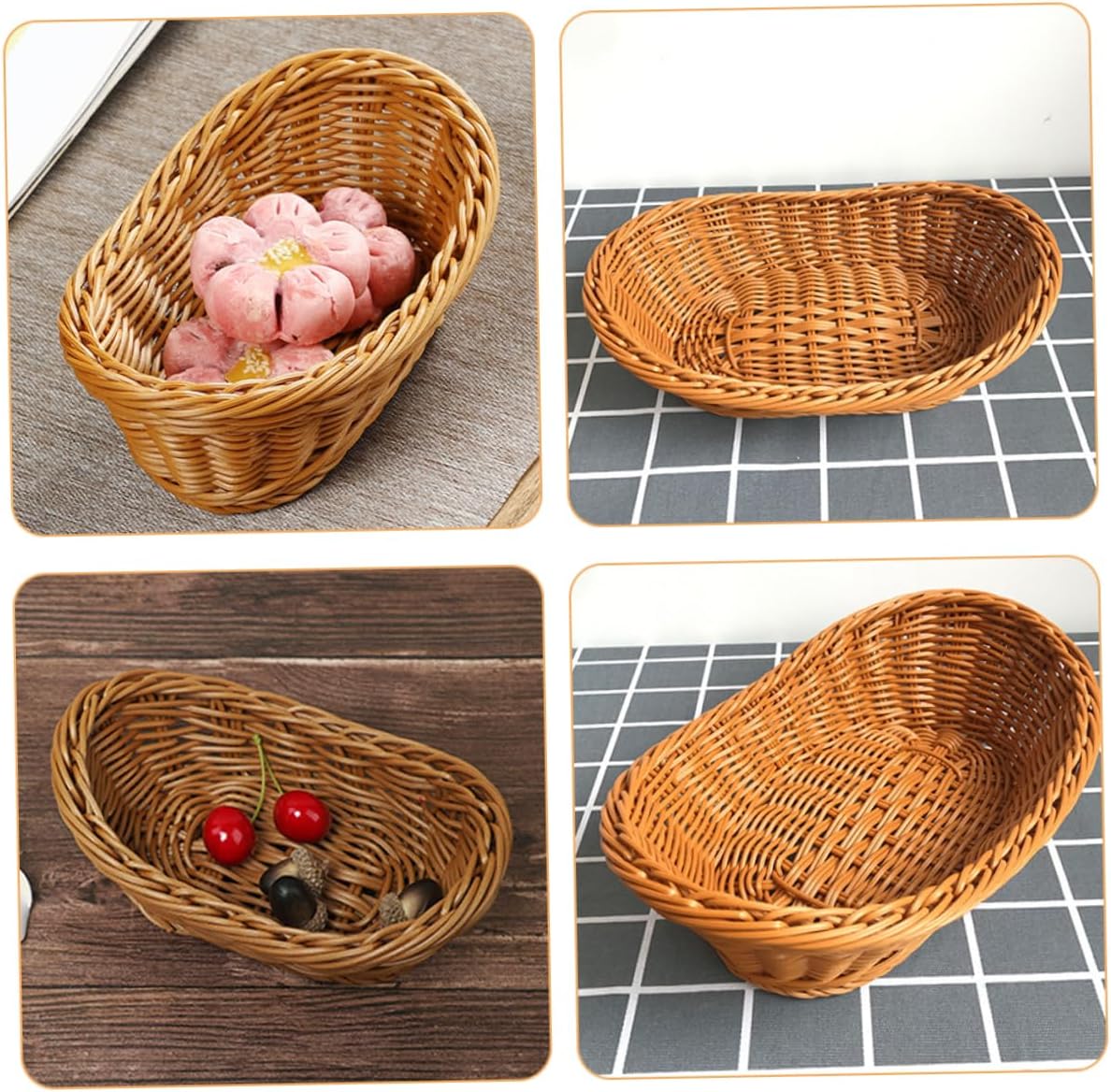 1pc Mini Decorative Basket Handmade Woven Easter Activity Prop for Home and School Desktop Decoration for Crafts and Nursery Use