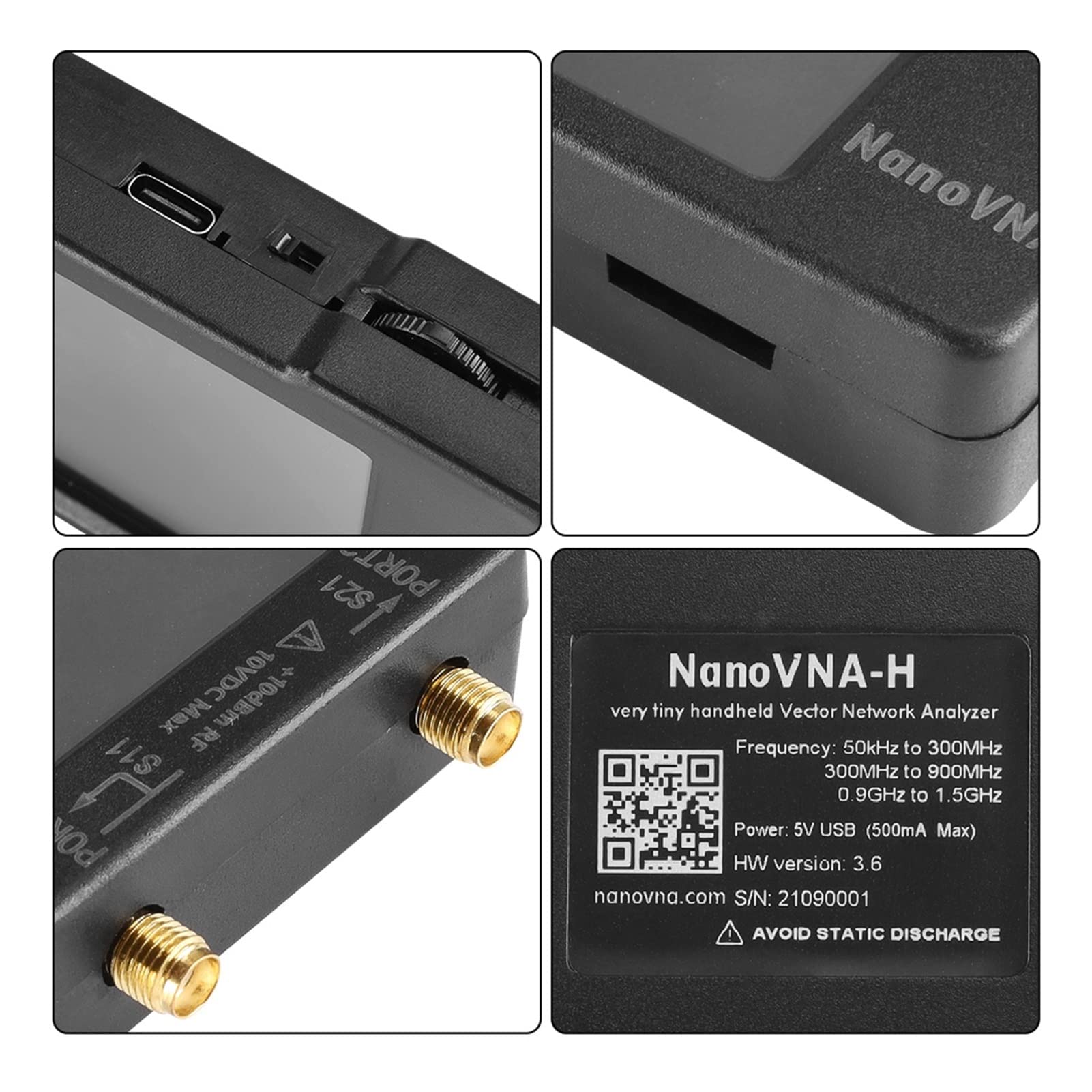Analizator sieci wektorowej VNA-H Analizator anteny sieci wektorowej 10KHz-1,5 GHz Mf hf vhf uhf w/Powłoka Sd Suprt 32G cyfrowy VNA-H Próbnik Dla parametrów S, współczynnik fali stojącej napięcia