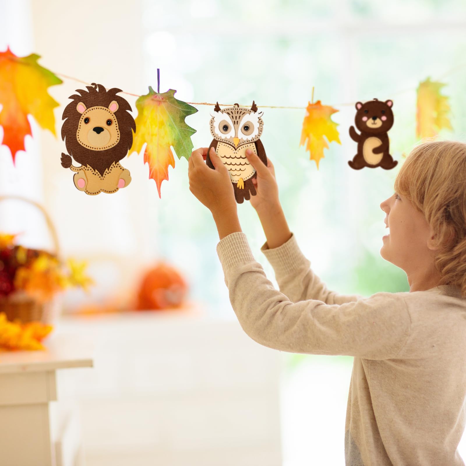 MONCAP 8 Pack DIY Felt Animal Sewing Kits - Jungle & Forest Animal Decoration Craft for Beginner Toddlers - Image 4