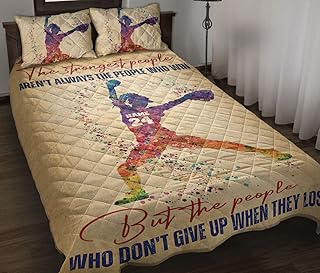 Custom Softball Girl Princess Pitcher Watercolor Idea Personalized Name Number Quilt Blanket & Pillowcases, Quilts Bedding Set & Pillow Cover, King Queen Double Twin Throw Full Size Bedspread Bed Sets