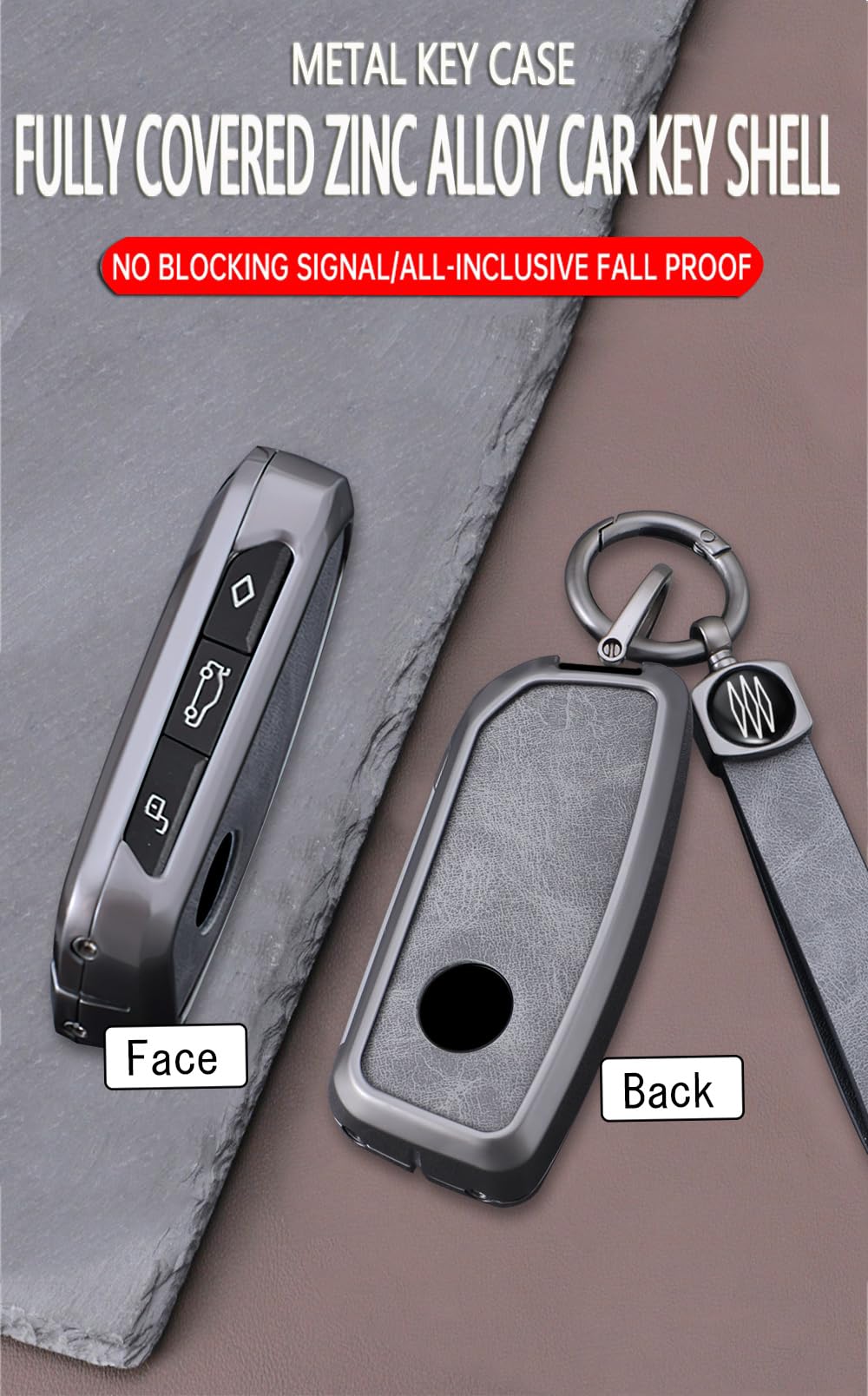 Coque De Protection Pour Clé BMW - Compatible Série 3, 5, 7, X3, X5, Z4, Etc. - En Alliage De Zinc Et Silicone TPU, Protection Anti-rayures