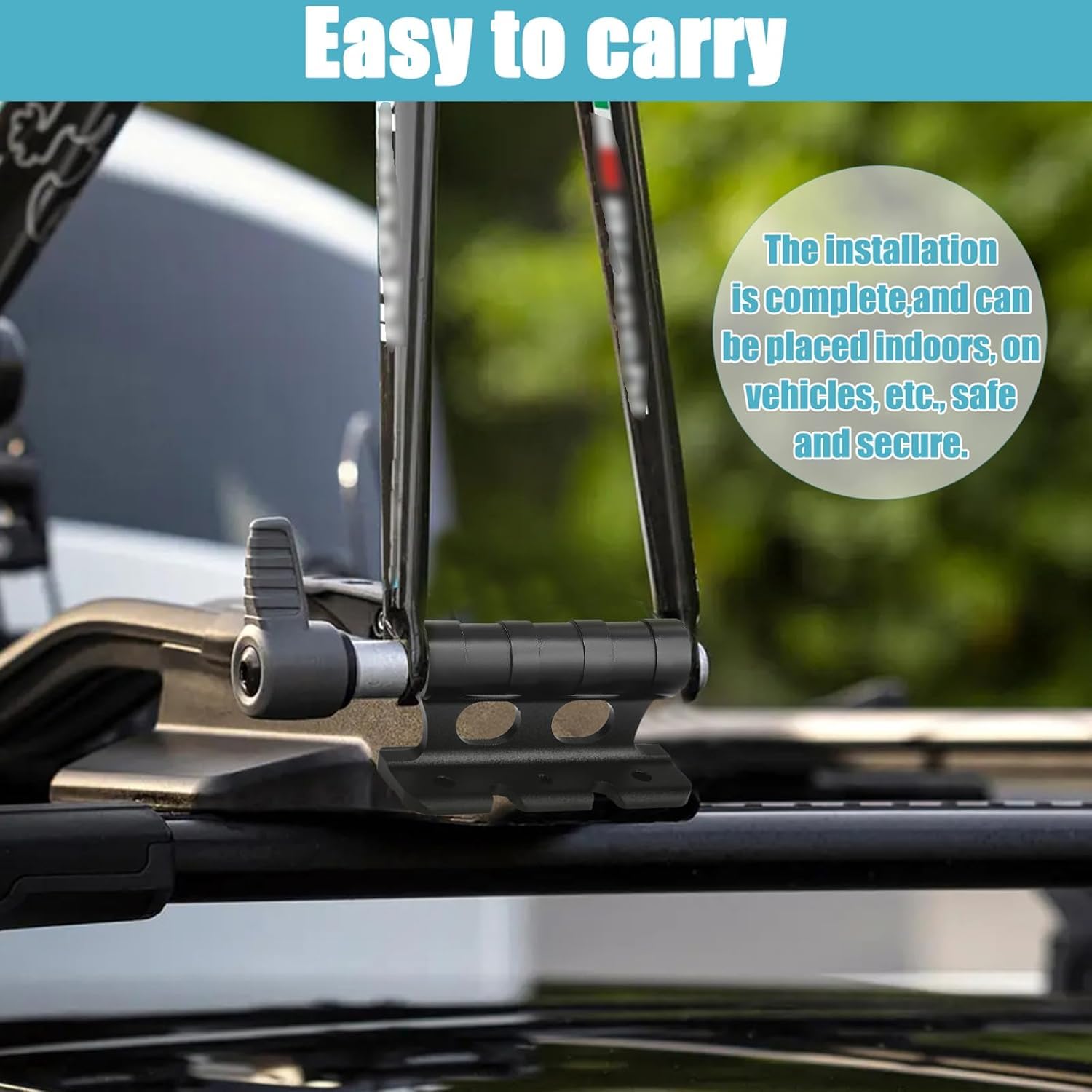 2 PCS Support de Fixation de Fourche de Vélo, Support Velo Voiture, Support de Fourche de Bicyclette avec 4 Fixations Amovibles pour Remorque Ou Porte-Bagages De Camion Stockage de Transport
