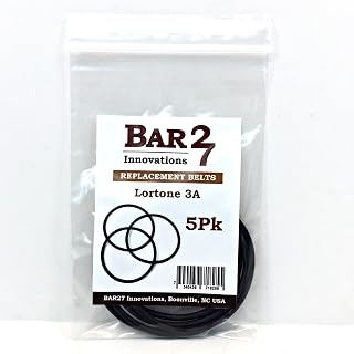 Bar27 Innovations Replacement Belts 5 Pack LORTONE Model 3A and KomeStone K1 & K3 Rock Tumbler Drive Belt