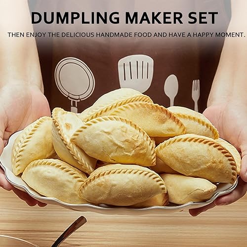 Miniatura 5 de Prensa para Hacer Empanadas de 6 Pulgadas, Juego Extra Grande de Fabricante de Dumplings con Cortador de Masa, Juego de Moldes para Dumplings para